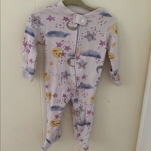 Burt's Bees Purple and Yellow Footies One Piece